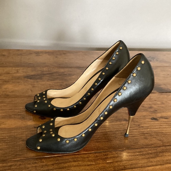 Christian Louboutin Peep Toe 100mm Stud Heels size 40 - Picture 9 of 12